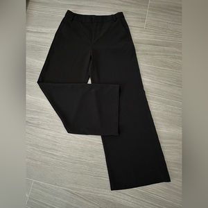 Black flared leggings